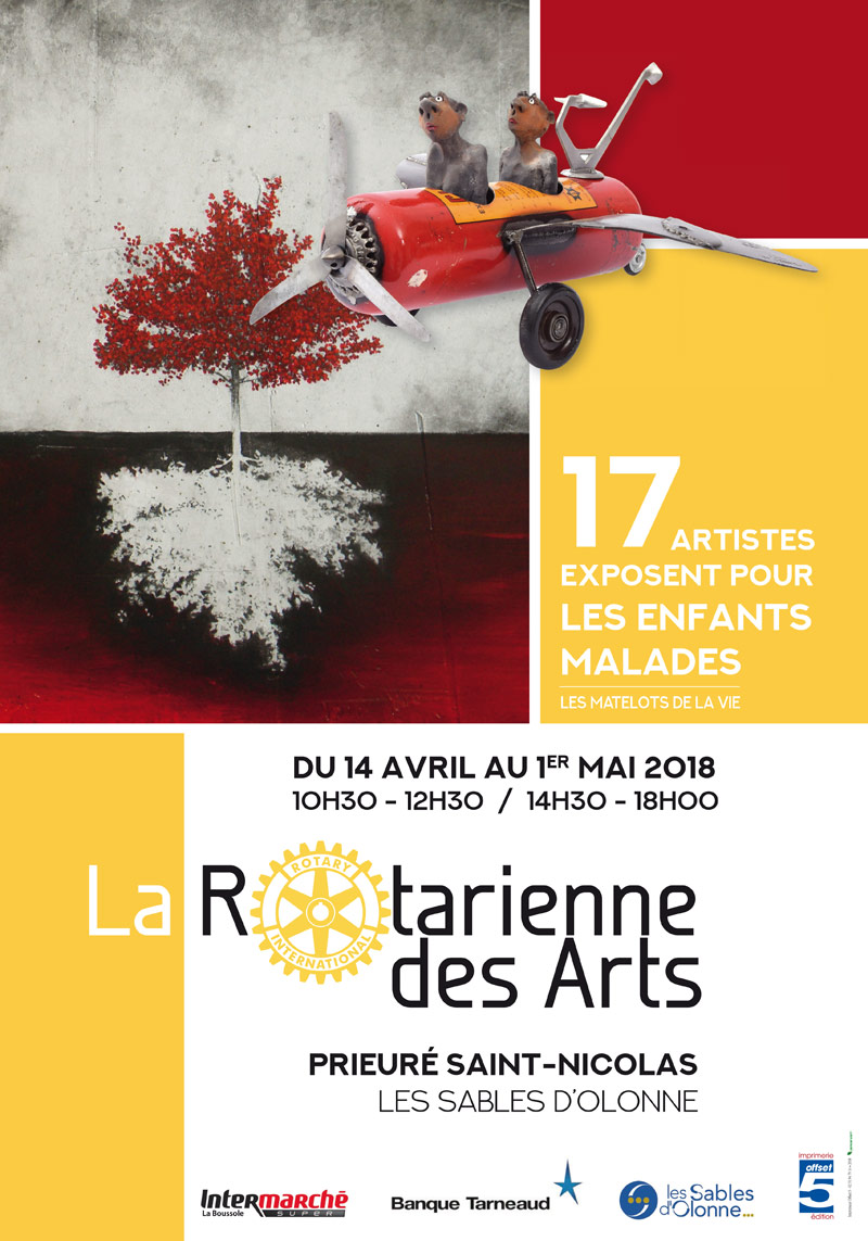 Affiche 2018 La Rotarienne des Arts aux Sables-d'Olonne